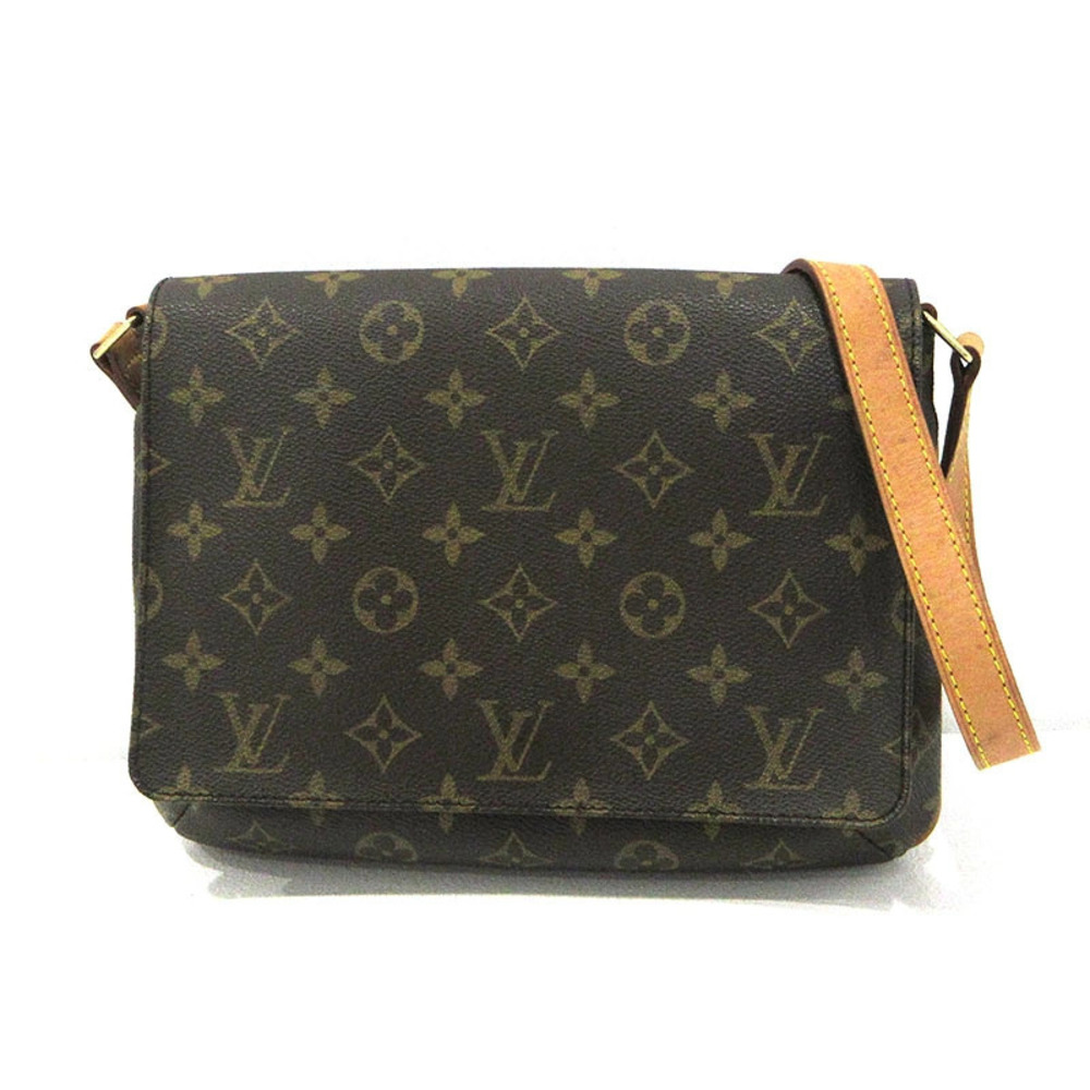 LOUIS VUITTON Monogram Musette Tango Short Shoulder Bag Brown